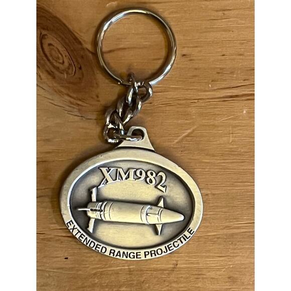 XM982 Excalibur Artillery Shell Keychain 2” Key Ring Military Defense Raytheon - Picture 1 of 4